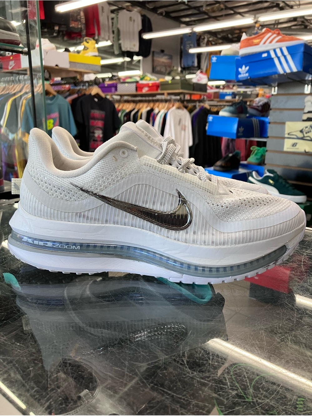 Nike Air Zoom Pegasus Premium White Metallic Silver Size 8